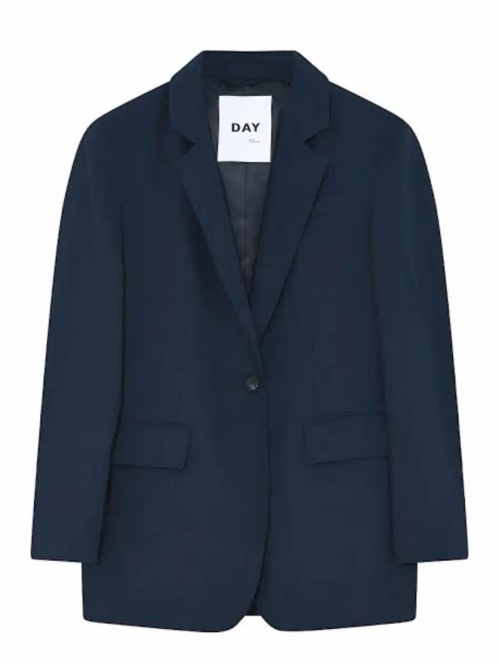 DAY Navy Single-Button Tailored Blazer classic business casual NWT size US 12